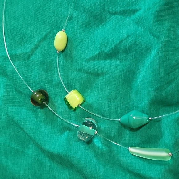 MURANO Glass Necklace. Green shades. - Picture 4 of 4